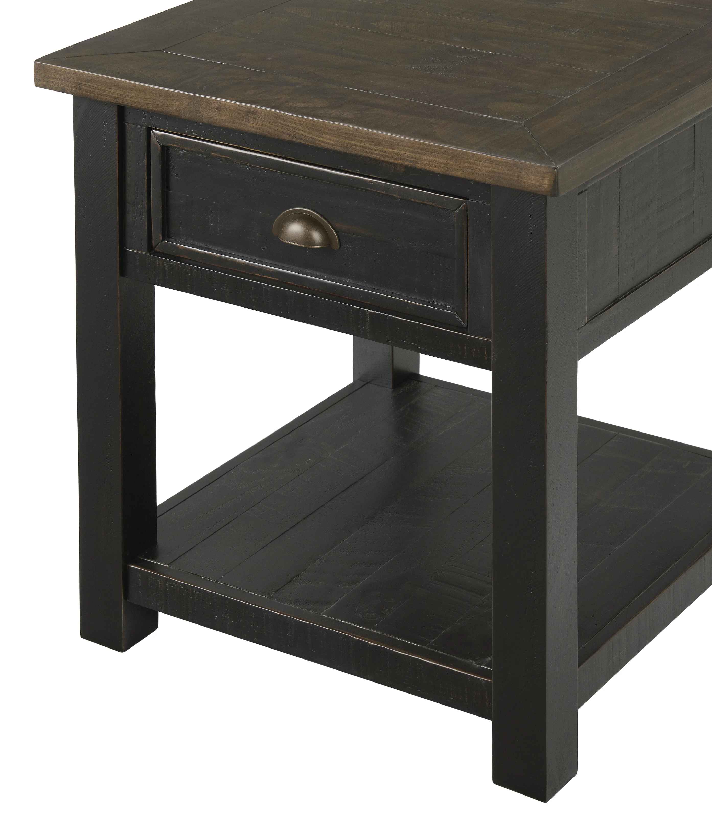 Holliman Solid Wood End Table with Storage thumbnail 6
