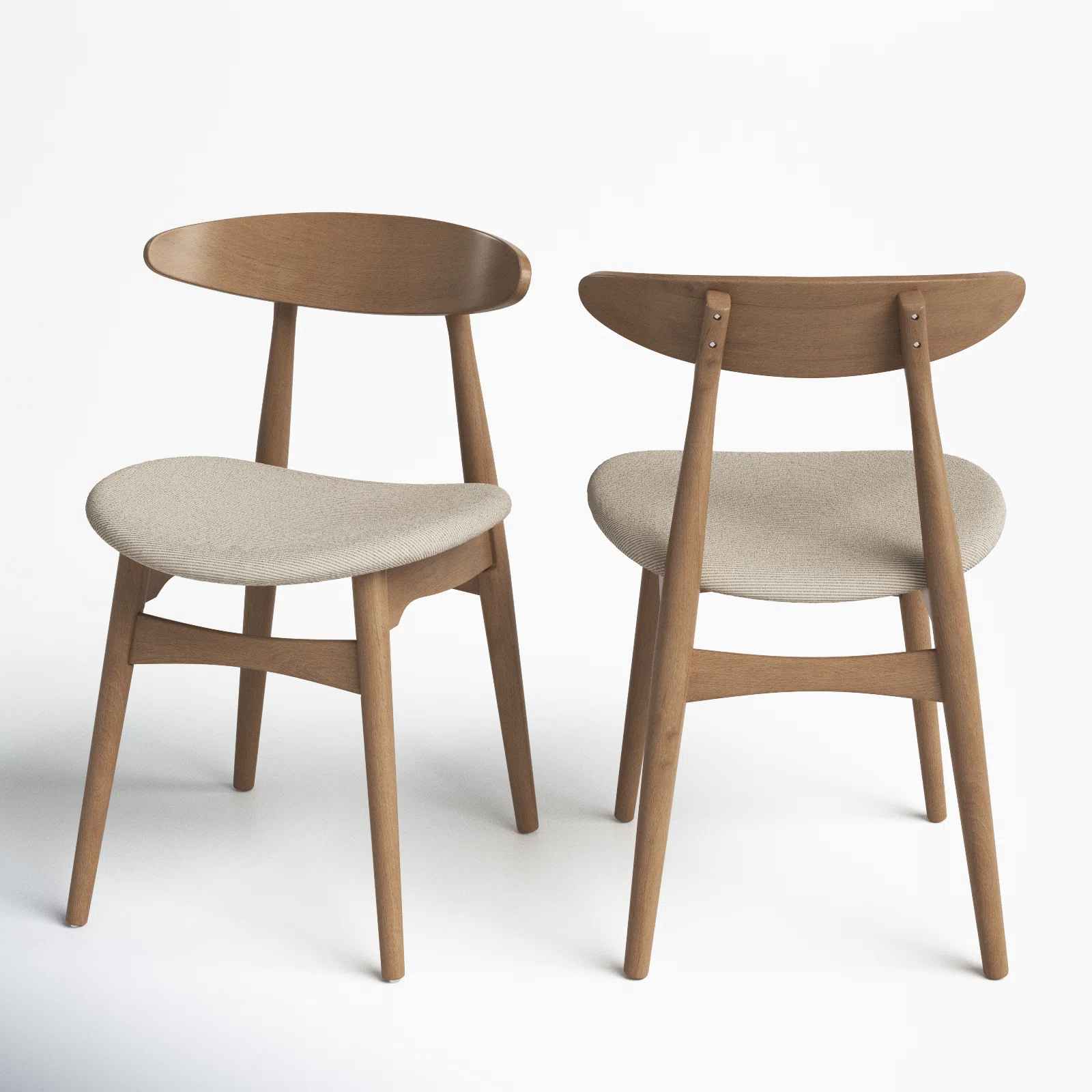 Gallman Fabric Solid Back Side Chair-Set of 2 thumbnail 6