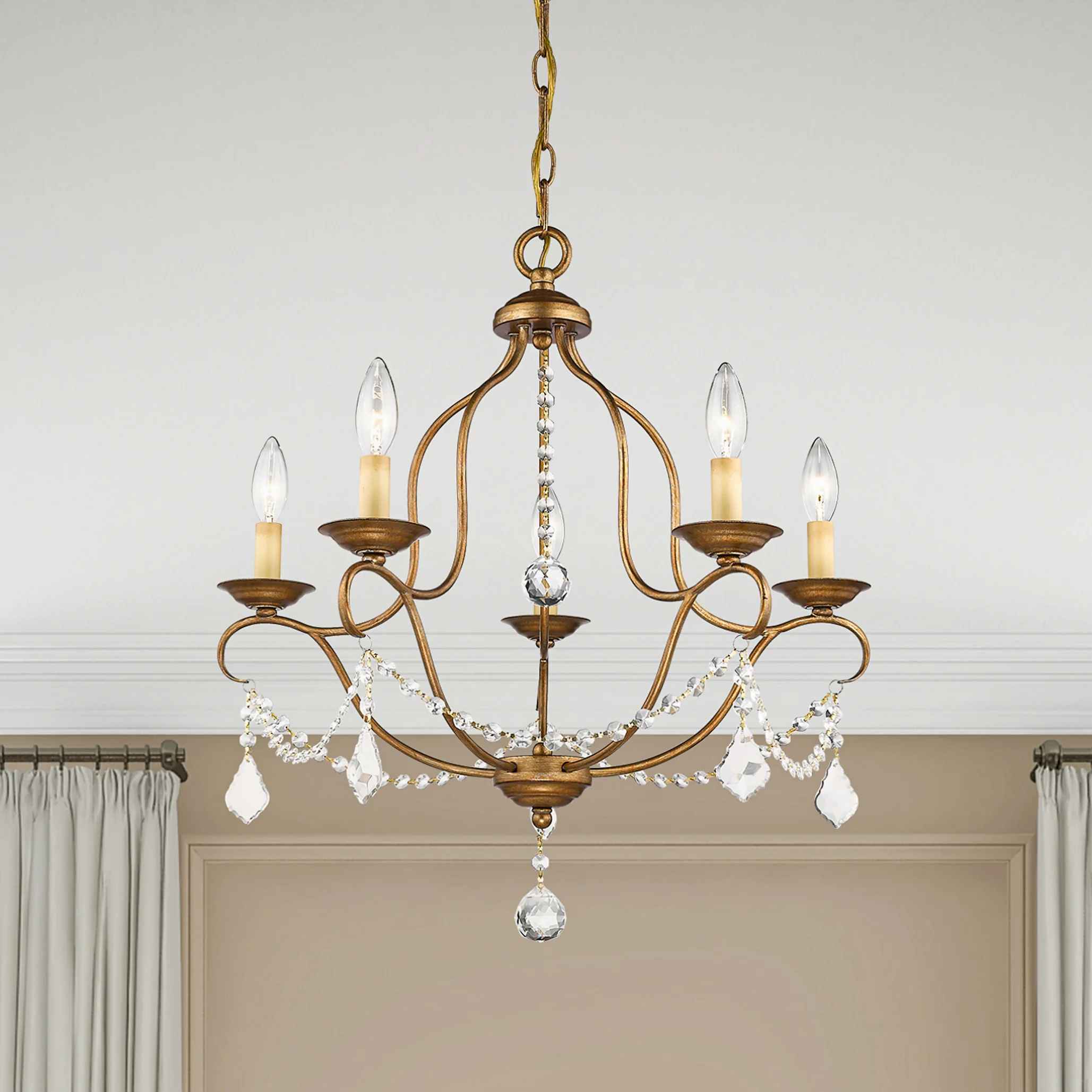 Sapulpa 5 Light Dimmable Empire Chandelier thumbnail 2