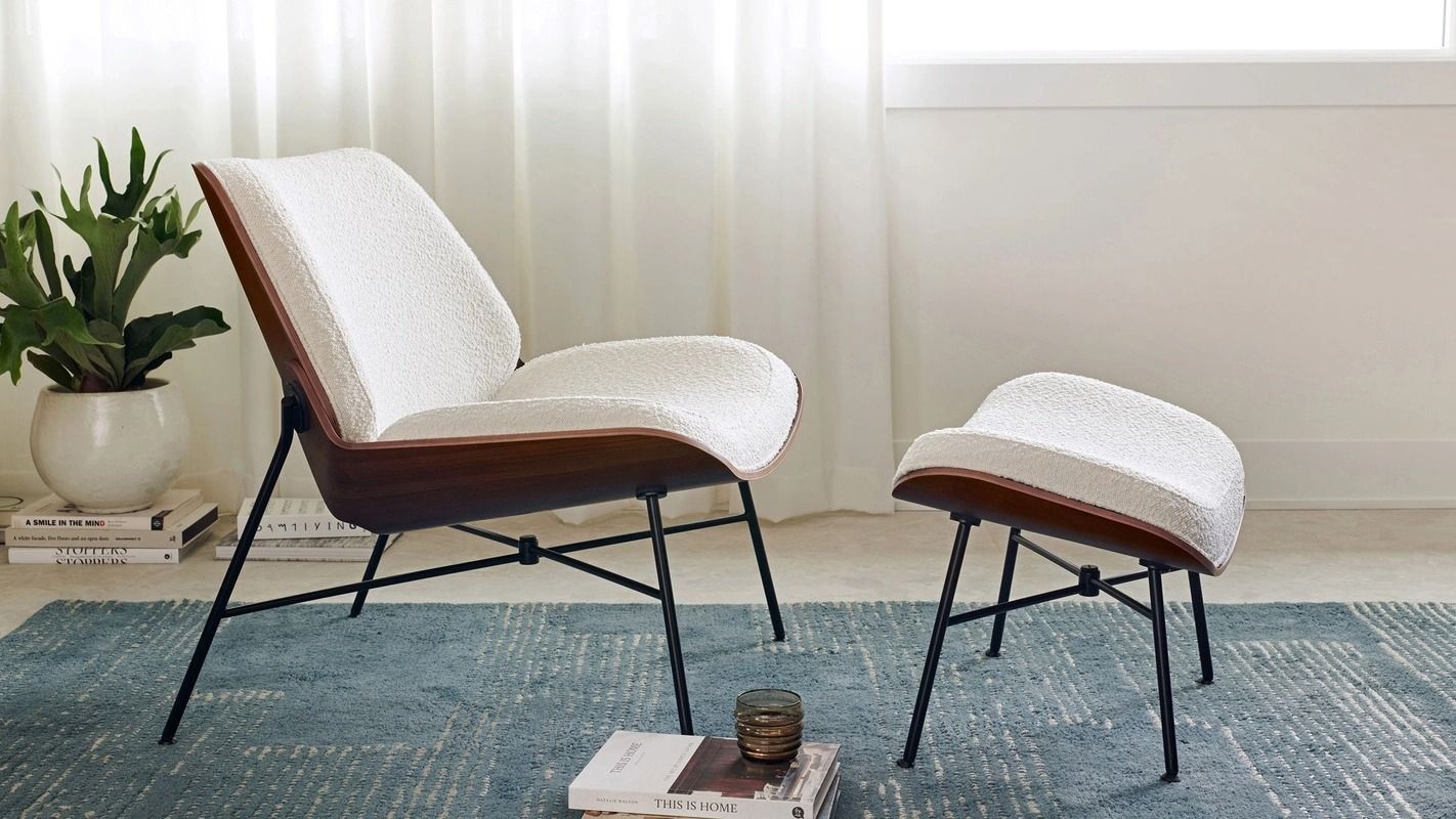Vesper Fabric & Wood Lounge Chair thumbnail 2