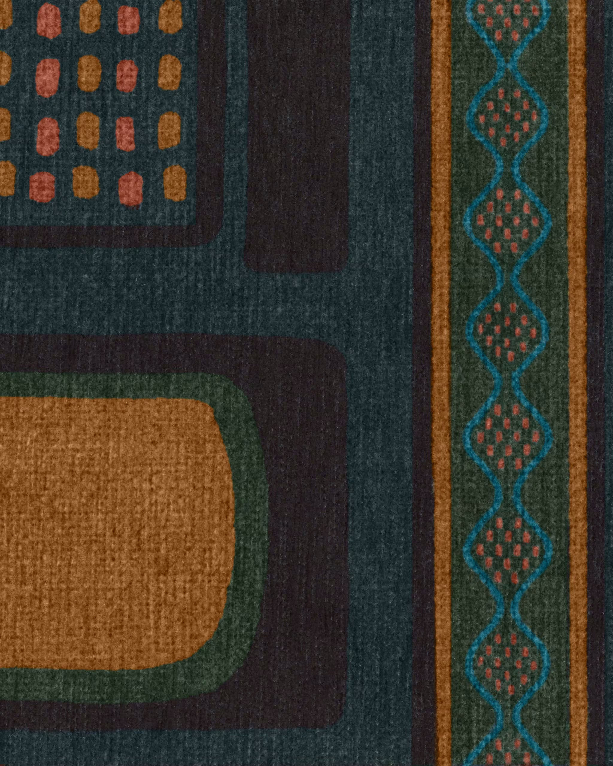 Architectural Digest Nerissa Teal and Gold Tufted Rug-9'X12' thumbnail 3
