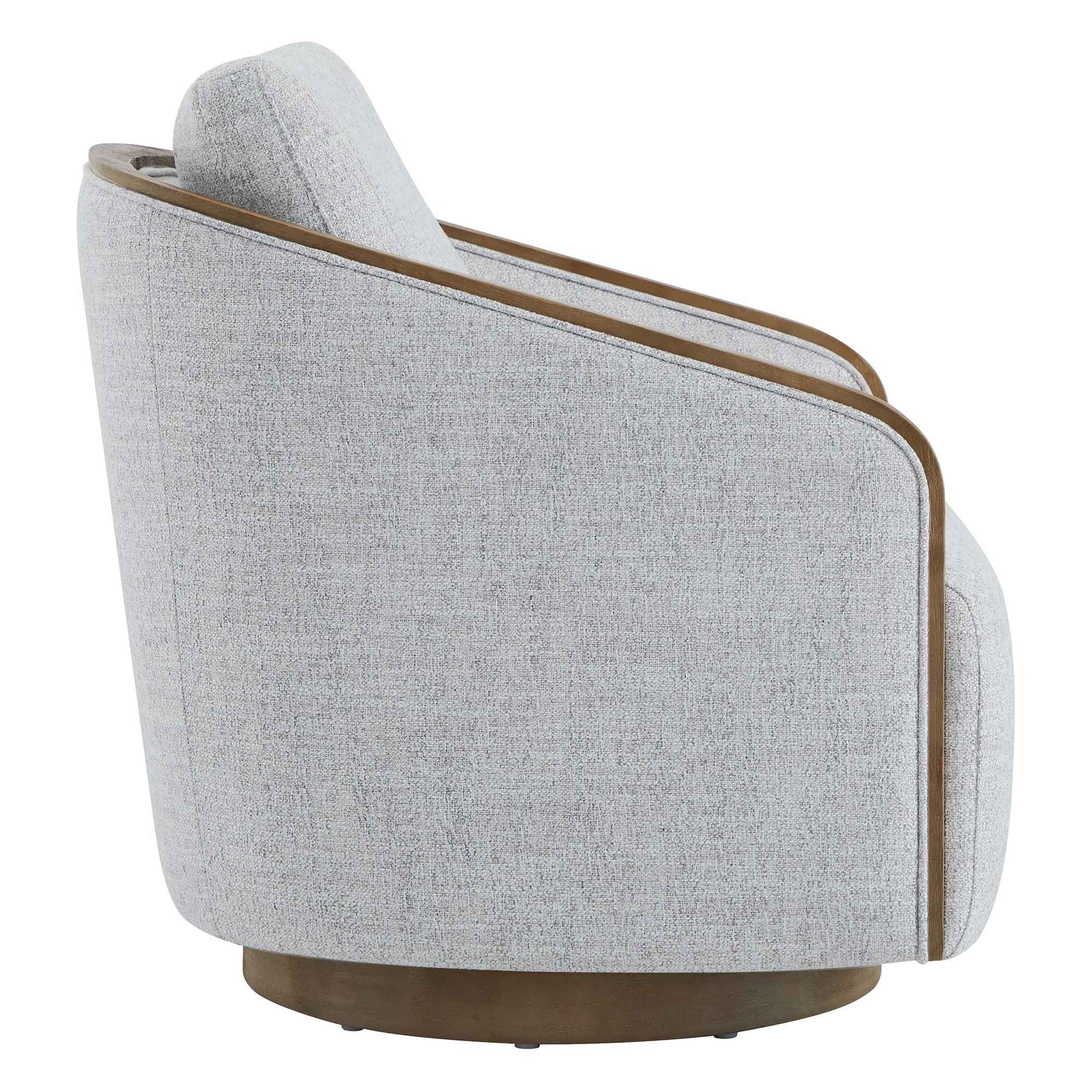 Nieve Upholstered Swivel Barrel Chair thumbnail 3