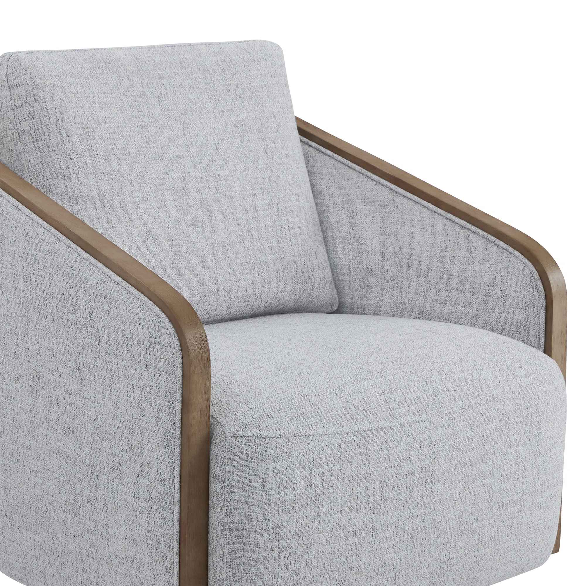 Nieve Upholstered Swivel Barrel Chair thumbnail 7