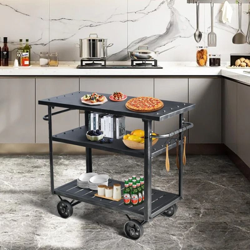 Saiveon Metal Bar Cart thumbnail 2