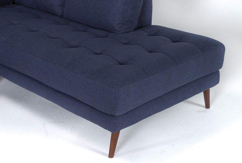 Ginger Denim 2 Piece Sectional with Right Arm Facing Corner Chaise thumbnail 2