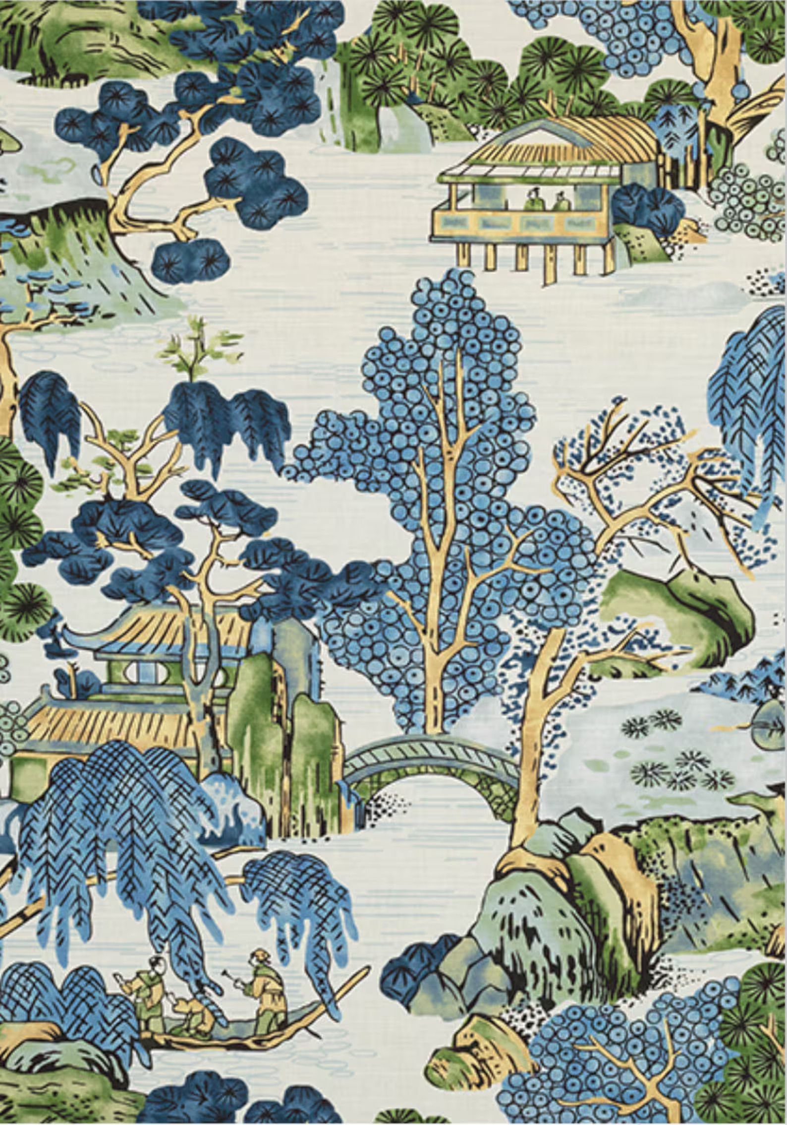 Thibaut Asian Scenic Roman shade-33"-50"x37"-50" thumbnail 2