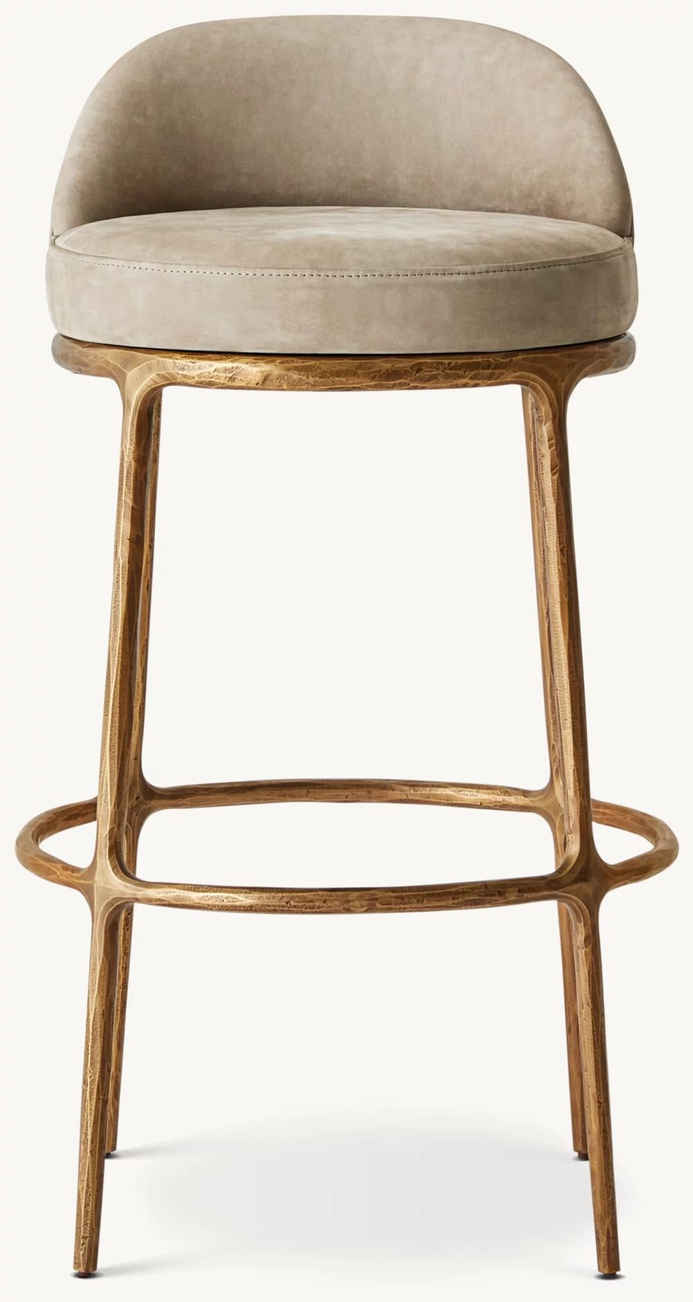 Thaddeus Leather Swivel Counter Stool thumbnail 2