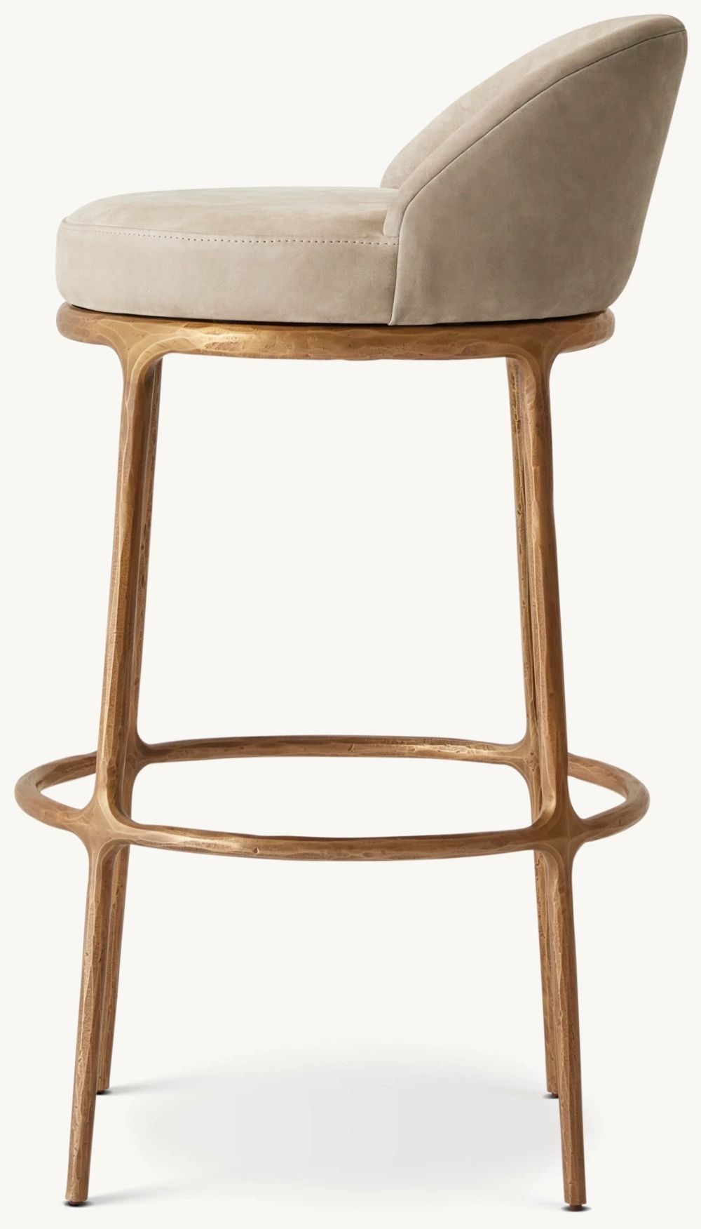 Thaddeus Leather Swivel Counter Stool thumbnail 3