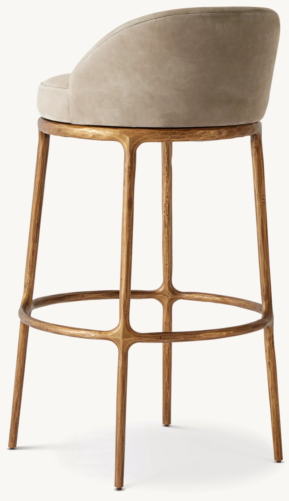 Thaddeus Leather Swivel Counter Stool thumbnail 4