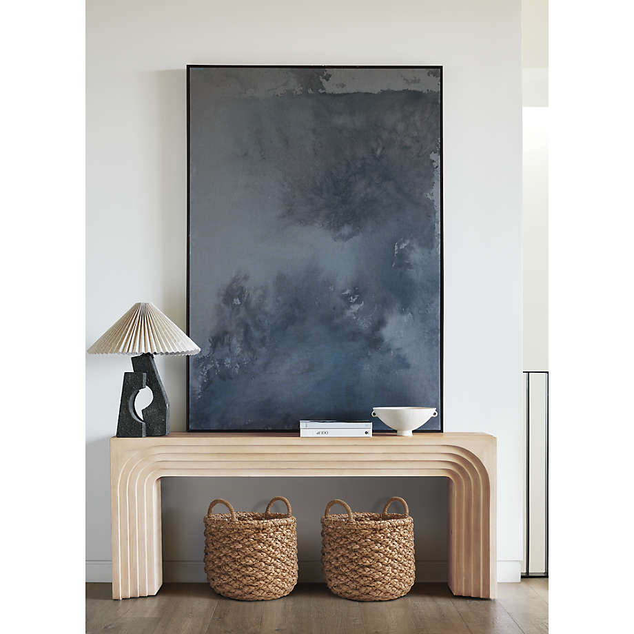 Valo Rectangular Natural Pine Wood Console Table thumbnail 2