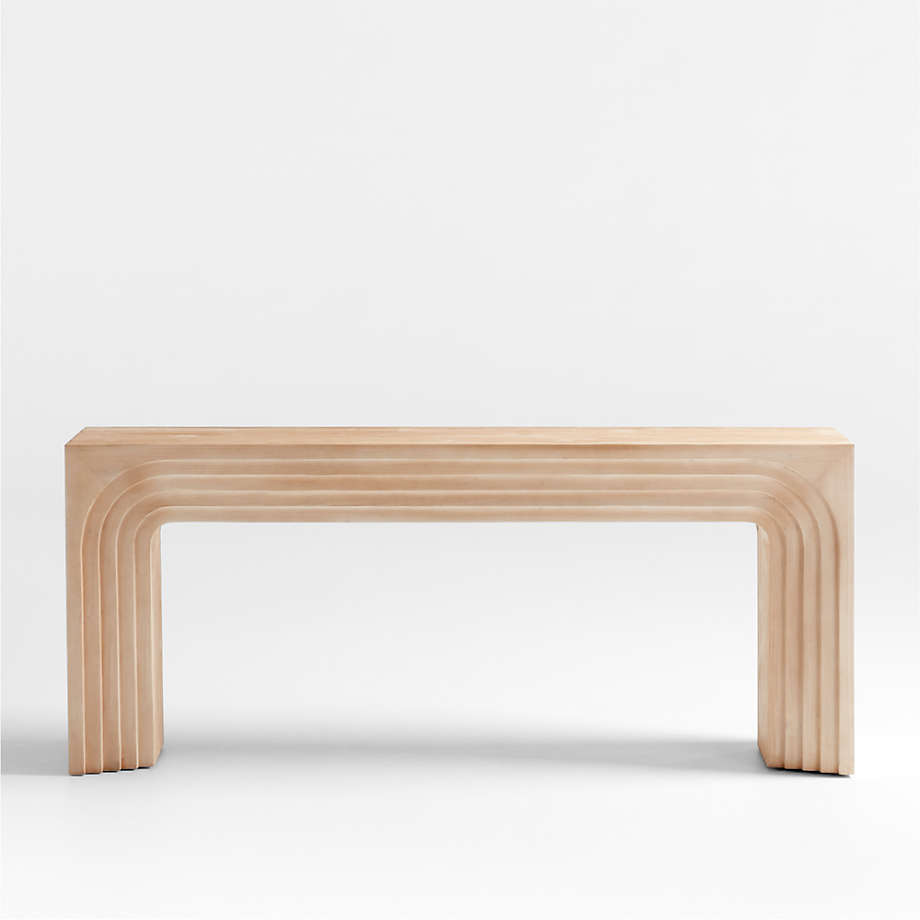Valo Rectangular Natural Pine Wood Console Table thumbnail 3