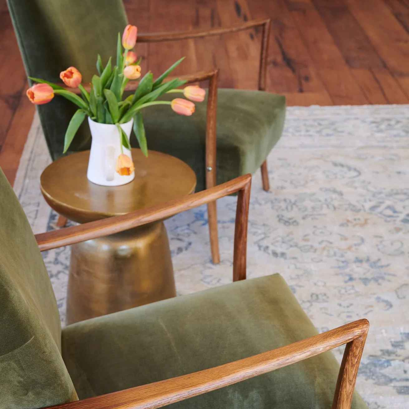 Green Velvet Occasional Chair thumbnail 5