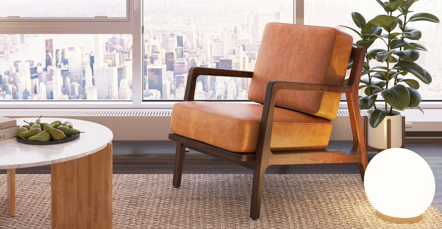 Verity Leather Lounge Chair thumbnail 2