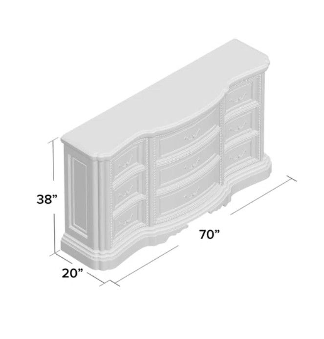 Valencia 9 Drawer Dresser thumbnail 2