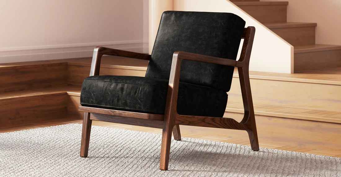 Verity Leather Lounge Chair thumbnail 2