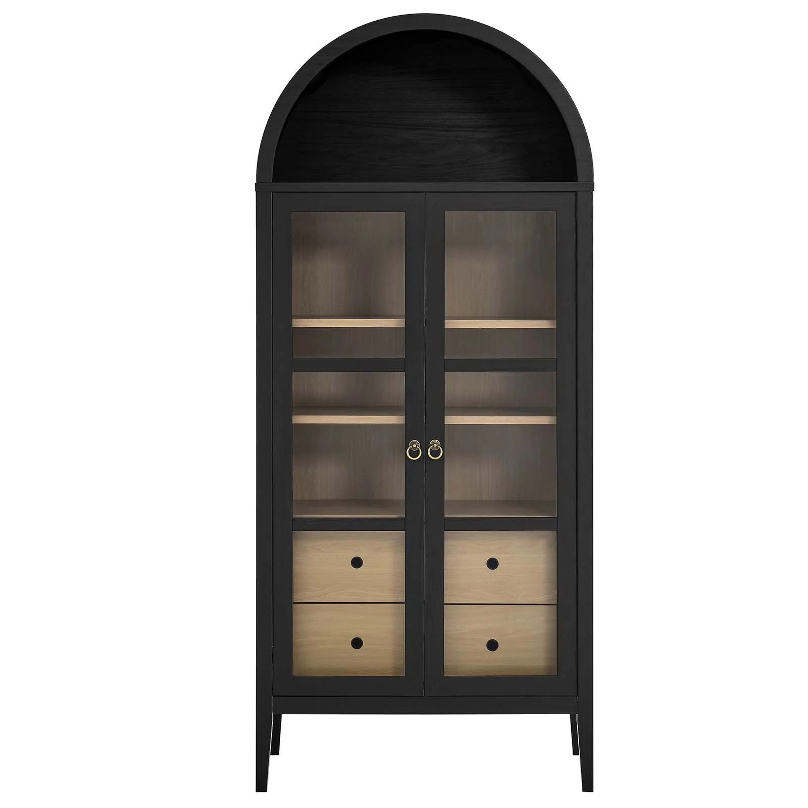 Noel Arched Display Cabinet Black thumbnail 3
