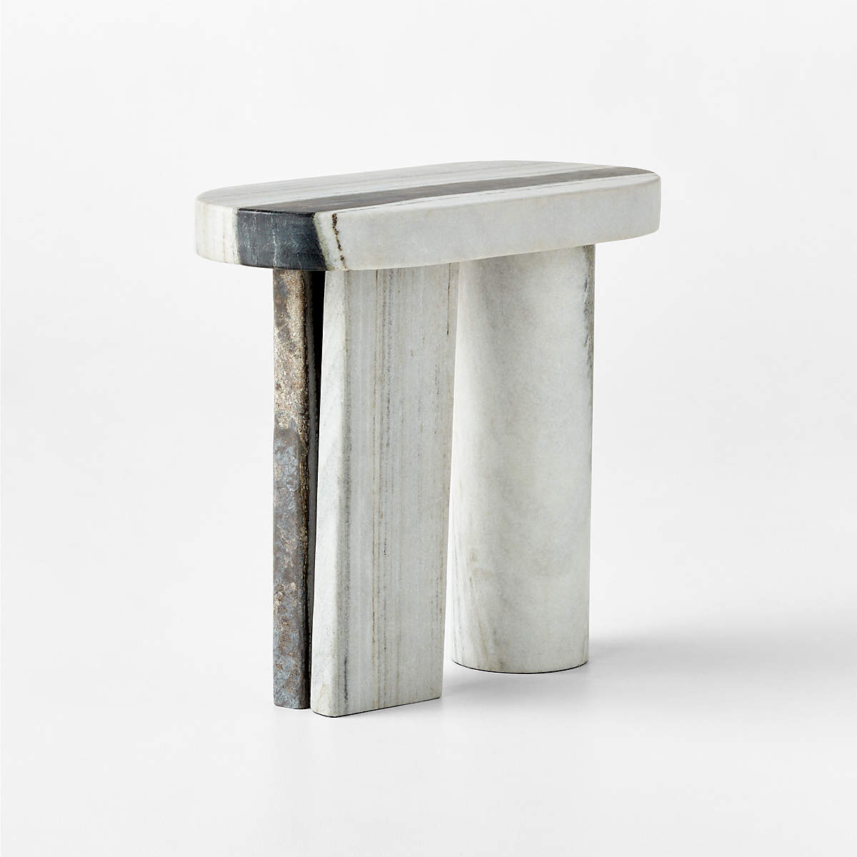 Livello White Marble Side Table thumbnail 2
