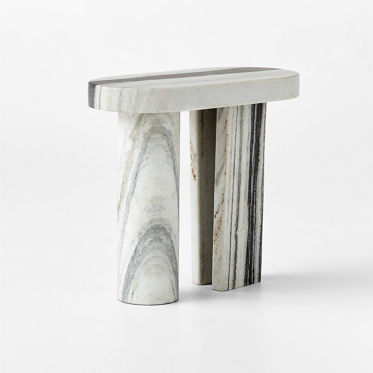 Livello White Marble Side Table thumbnail 3