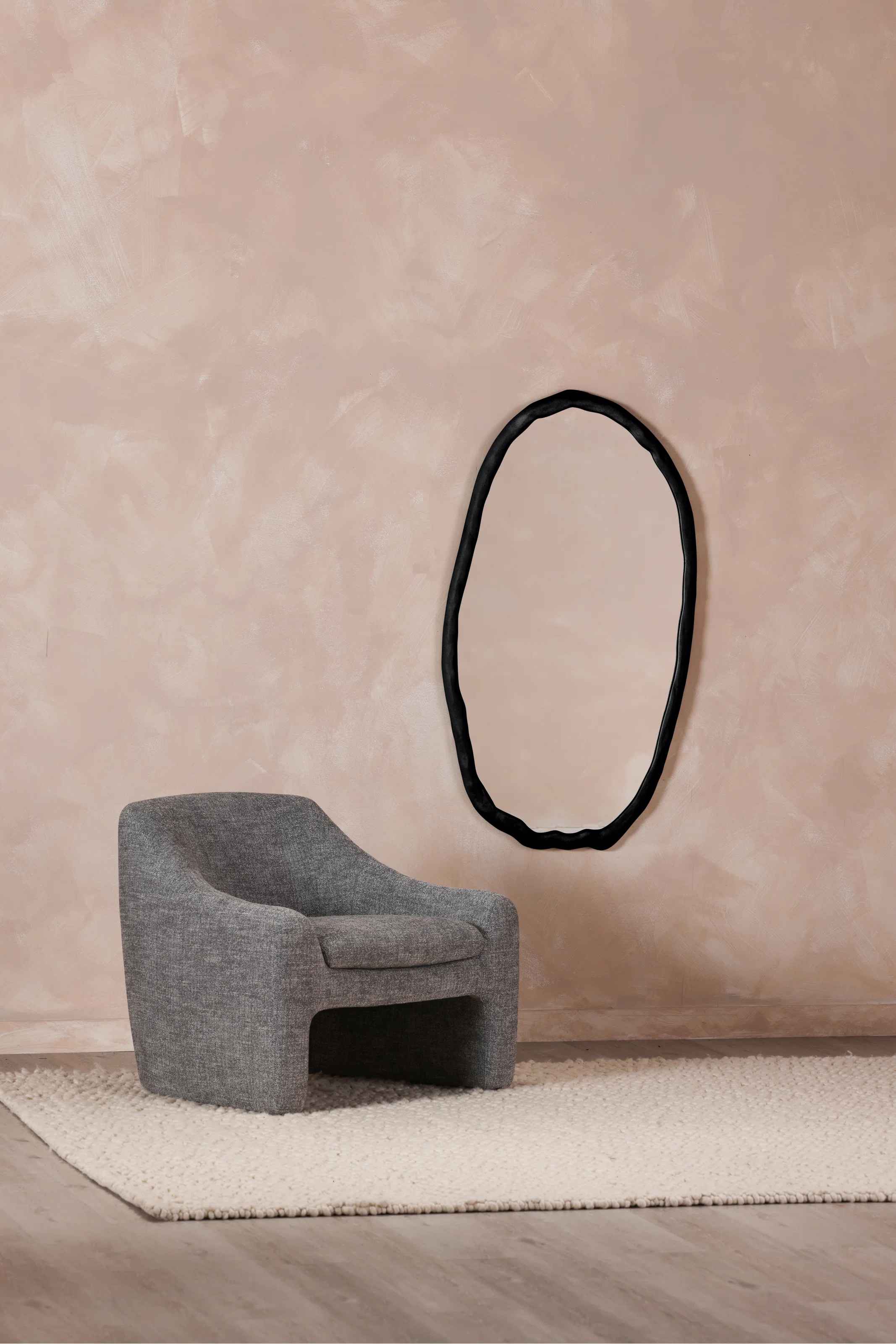 Nola Manufactured Wood Asymmetrical Wall Mirror thumbnail 2
