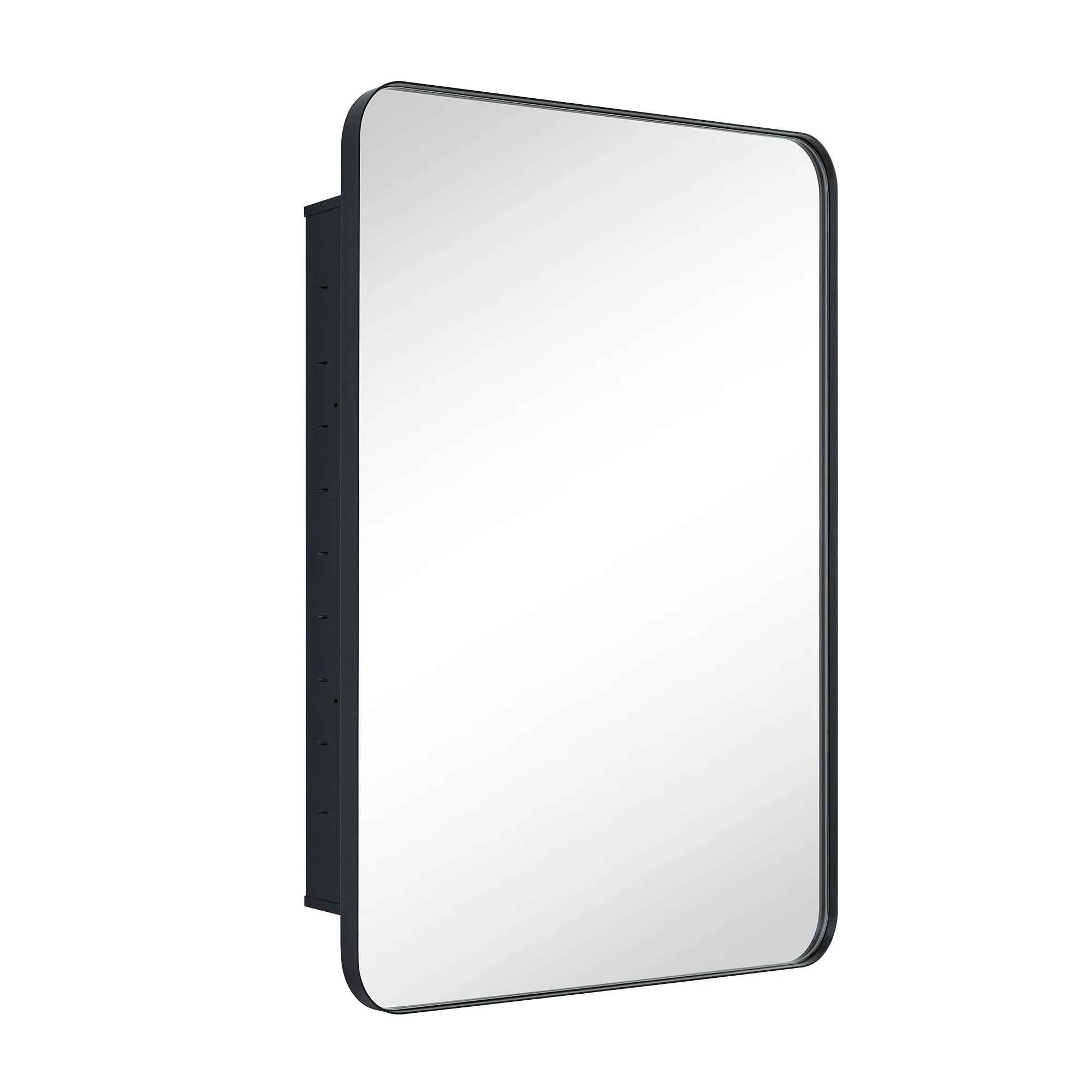 Recessed Framed Medicine Cabinet with Mirror and Adjustable Shelves thumbnail 3