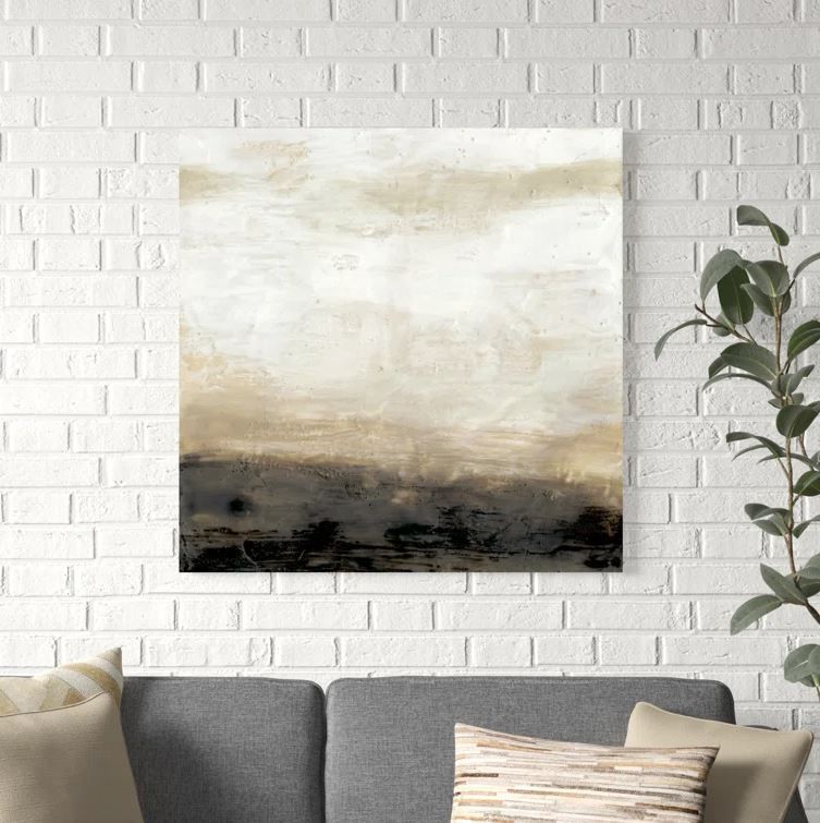 W Umber Land II On Canvas by Jennifer Goldberger Painting thumbnail 2