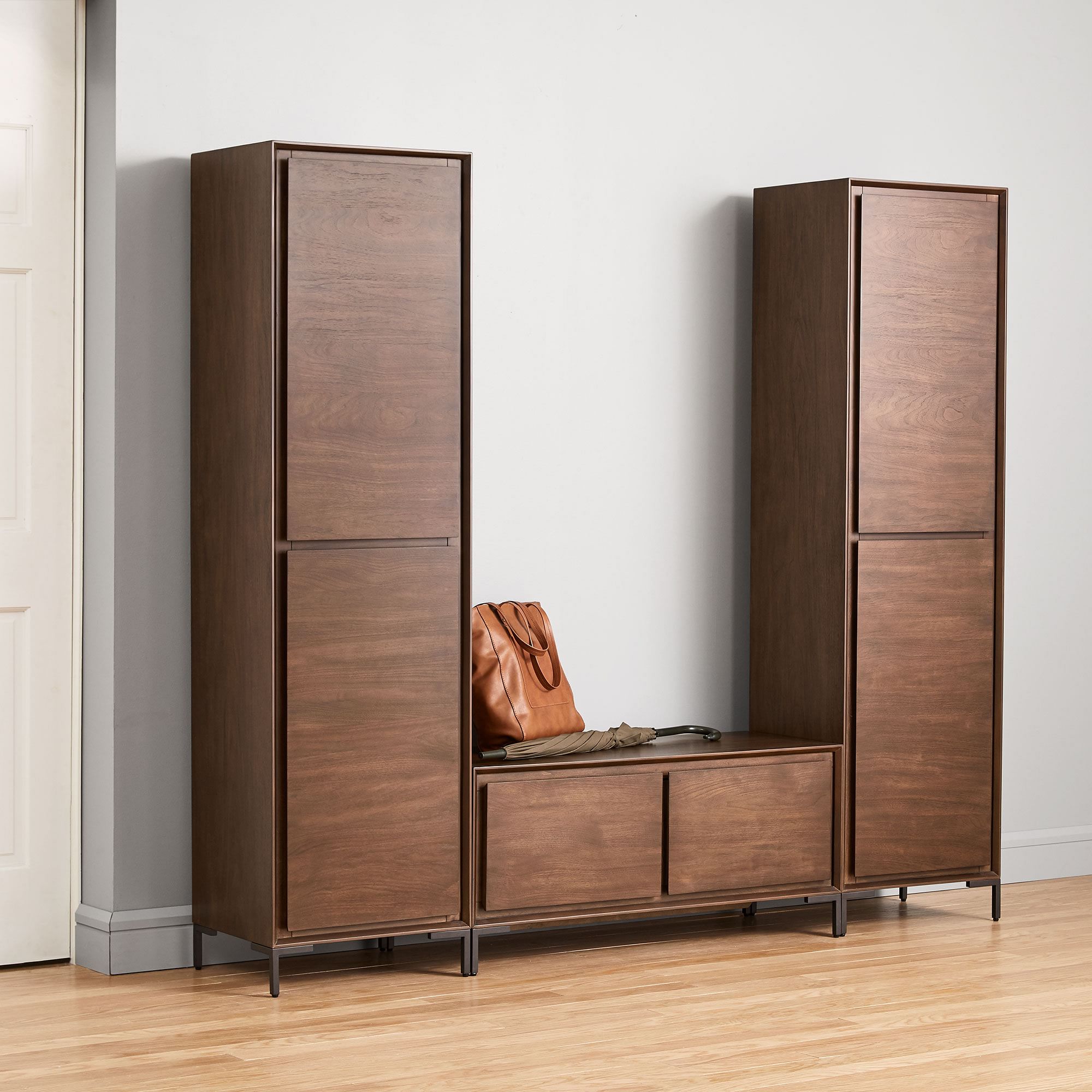 Nolan Entryway Closed Cabinets 2 and Bench Set thumbnail 2