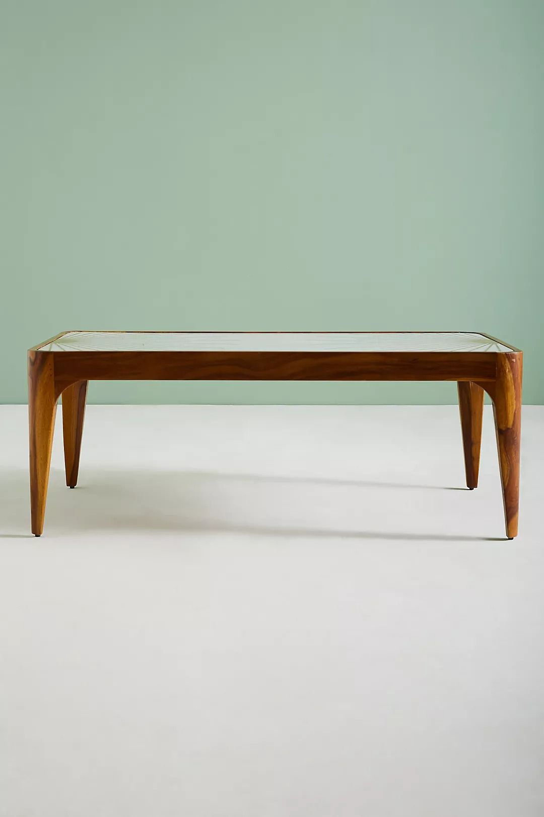Brass Starburst Rectangular Coffee Table thumbnail 3