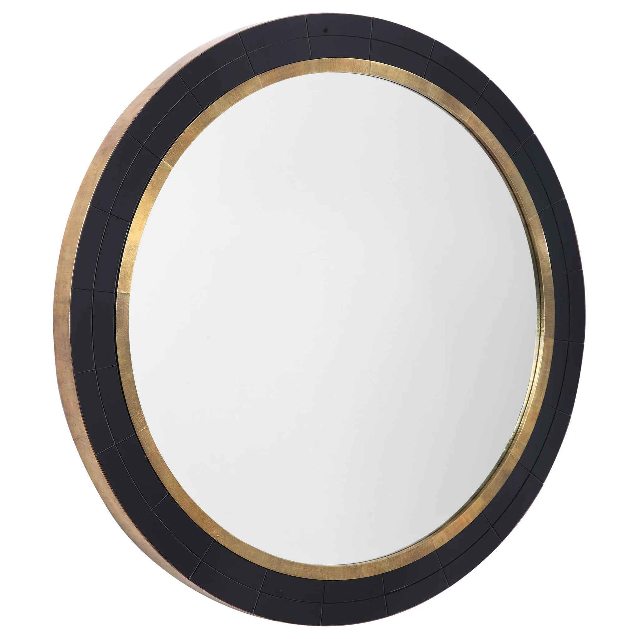 Round Black and Gold Mirror thumbnail 3