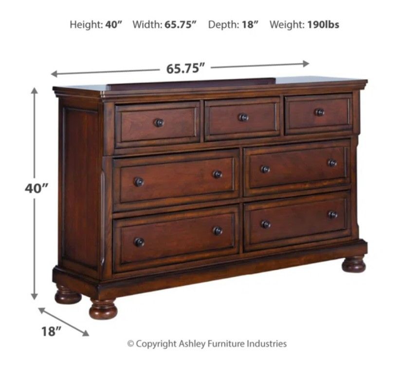 Porter 7 Drawer 65.63" W Double Dresser thumbnail 3