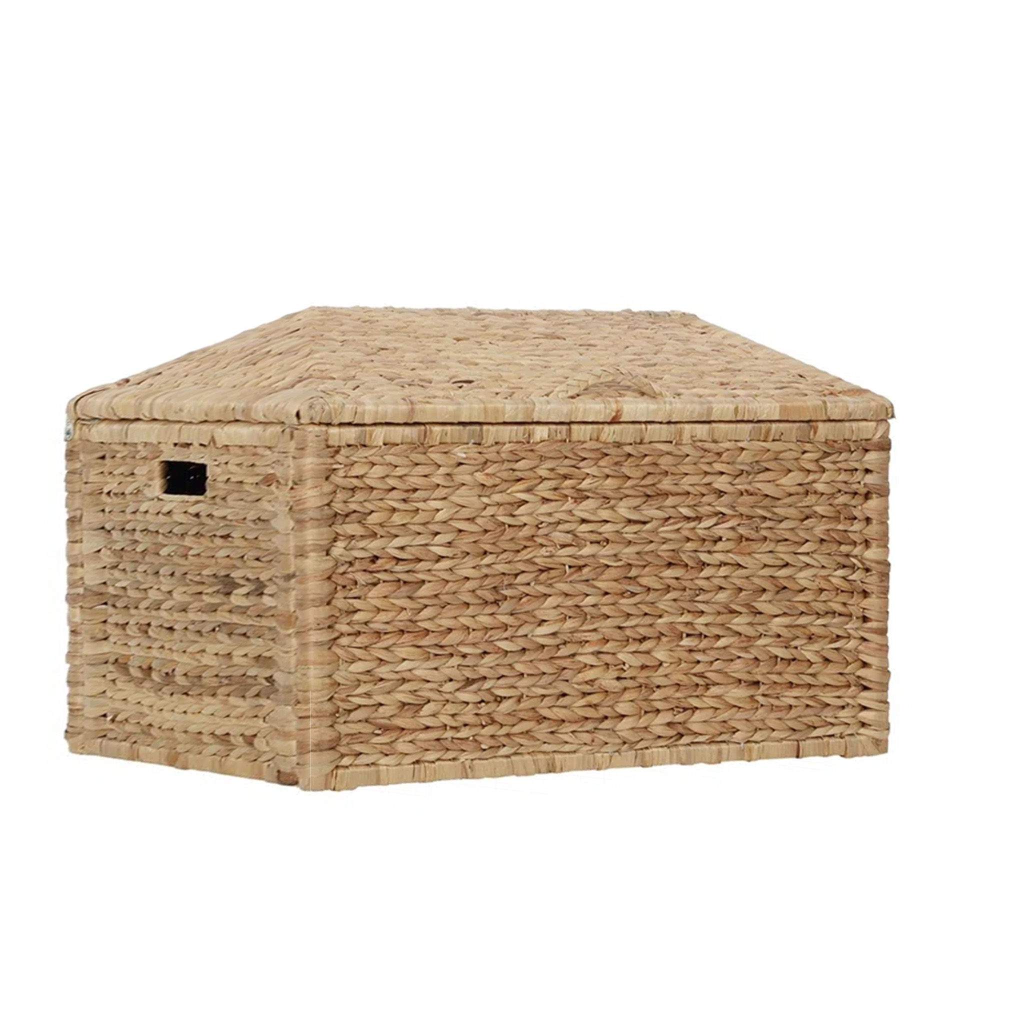 Ved Heavy duty Water Hyacinth Wicker Storage Trunk thumbnail 3