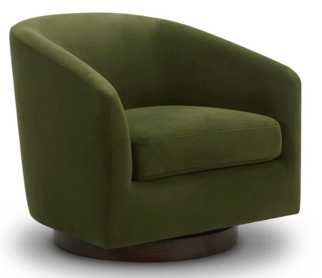  Bennett Upholstered Swivel Barrel Chair thumbnail 3