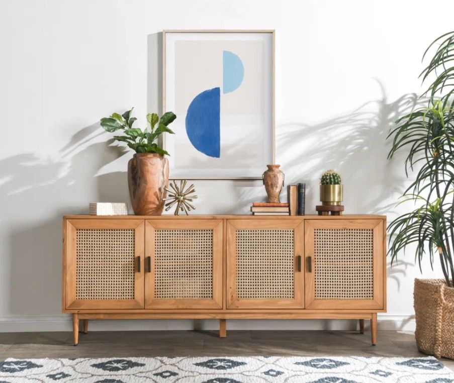 Genie Solid Wood 4 Door Sideboard thumbnail 2