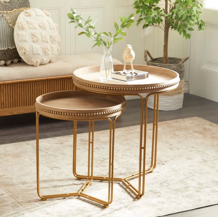Tray Top Cross Legs Nesting Table_Small thumbnail 3