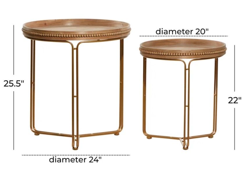 Tray Top Cross Legs Nesting Table_Small thumbnail 4
