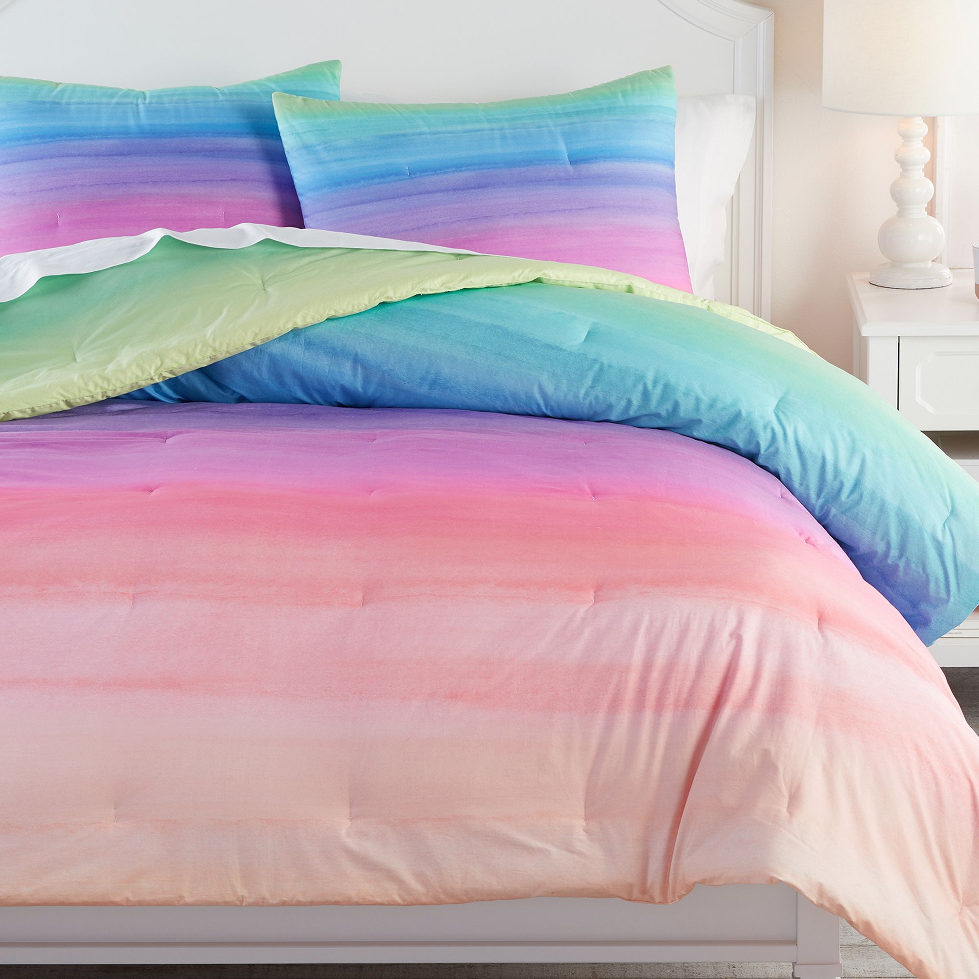 Watercolour Rainbow Ombre Comforter thumbnail 3