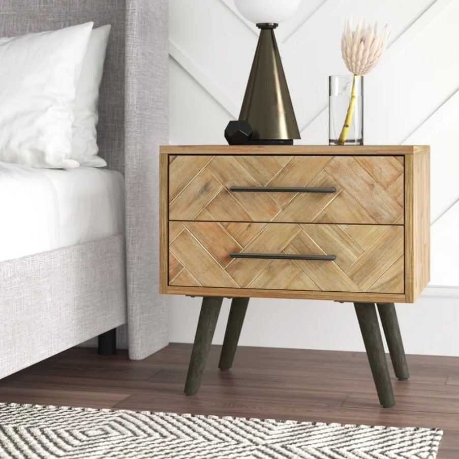 Kayoko Solid Wood Nightstand thumbnail 2