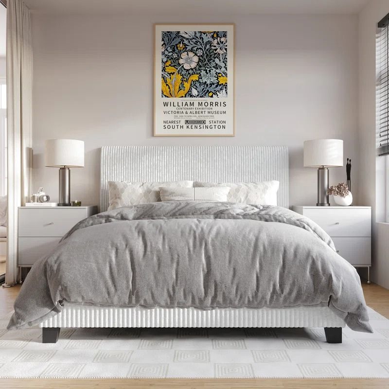 Pravesh Upholstered Standard Bed Queen thumbnail 2