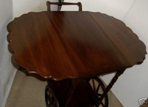 Fabulous Paalman Walnut Tea Cart Trolley thumbnail 3
