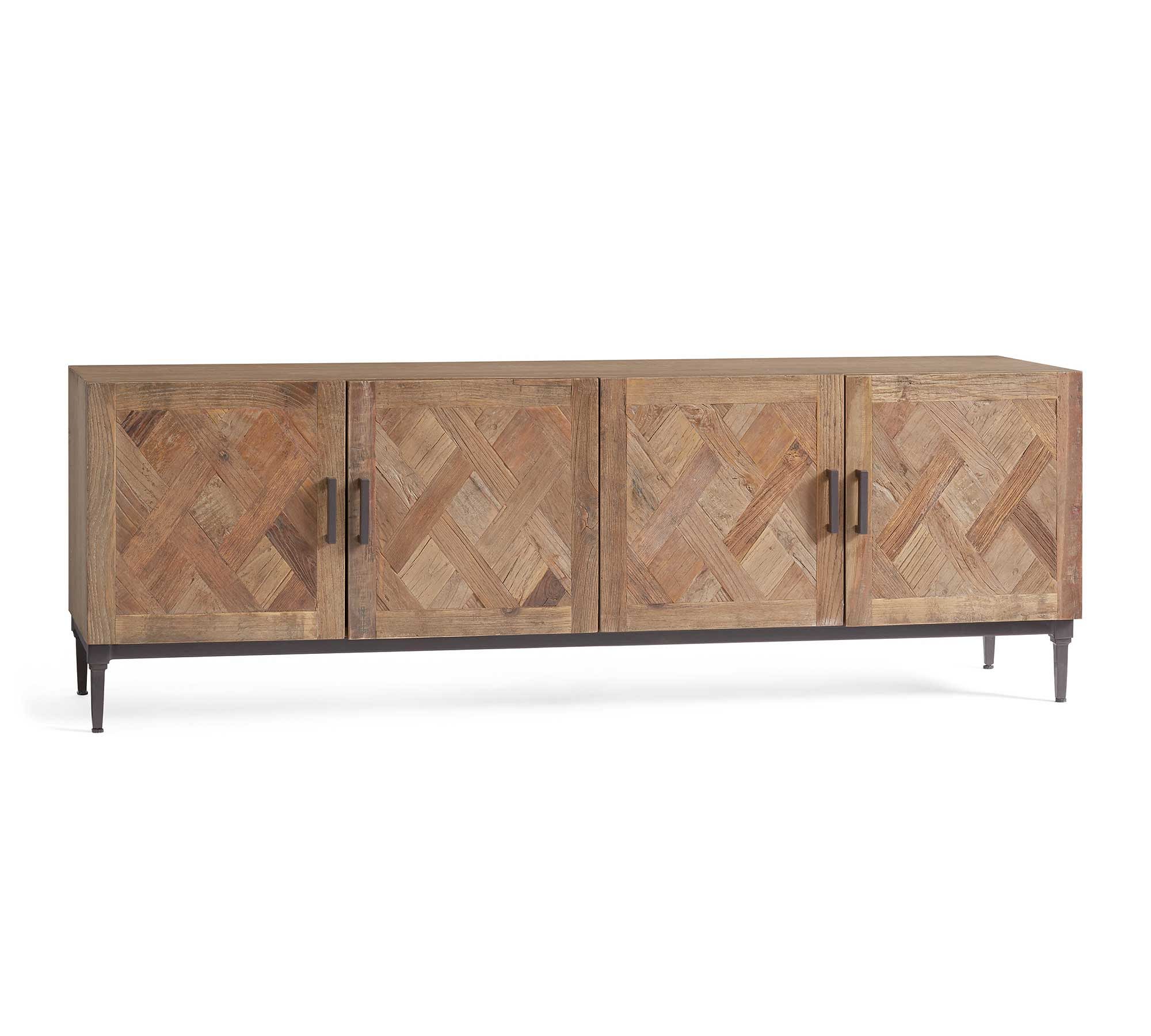 Parquet Reclaimed Wood Media Console thumbnail 2