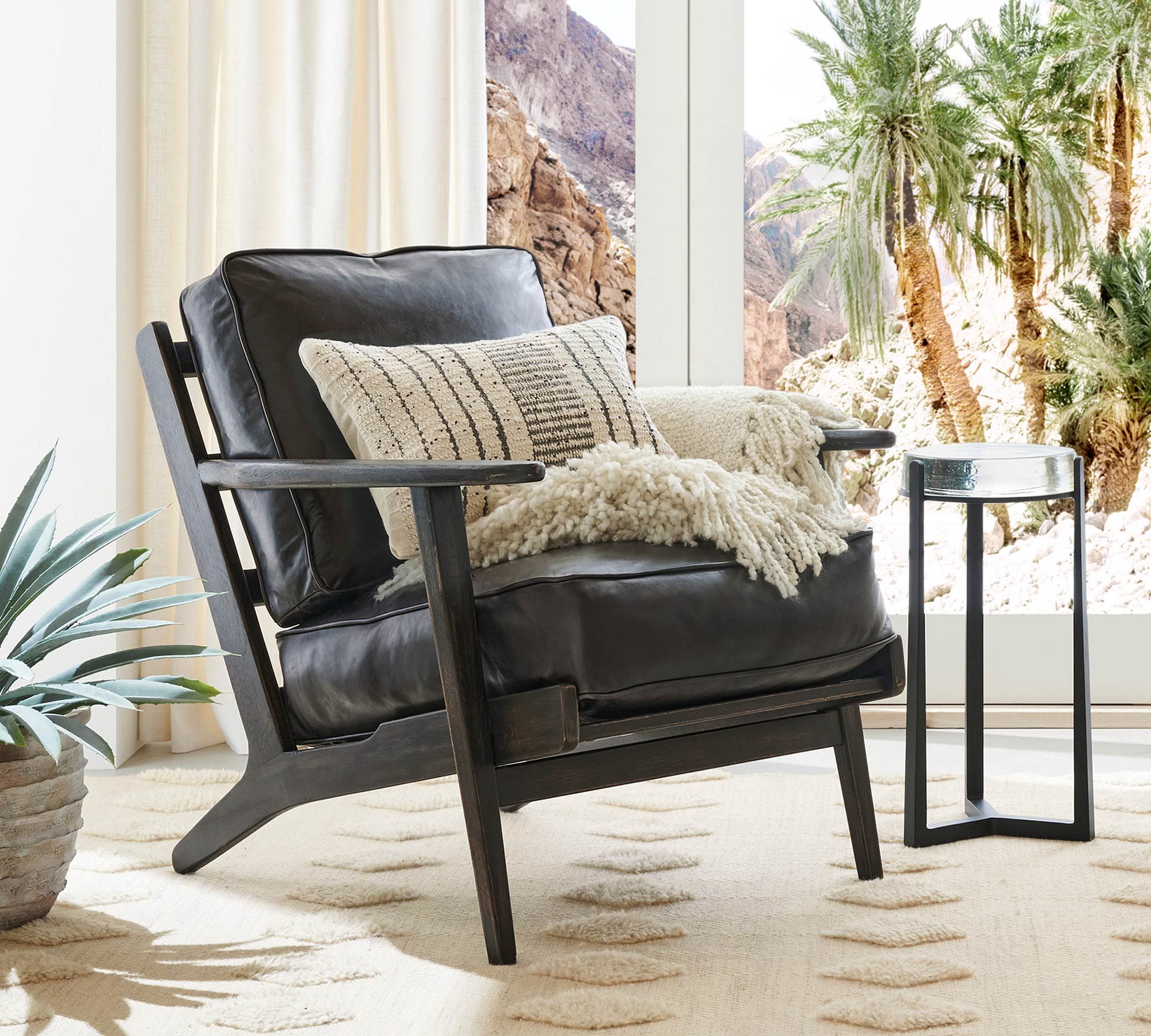 Raylan Leather Armchair thumbnail 2