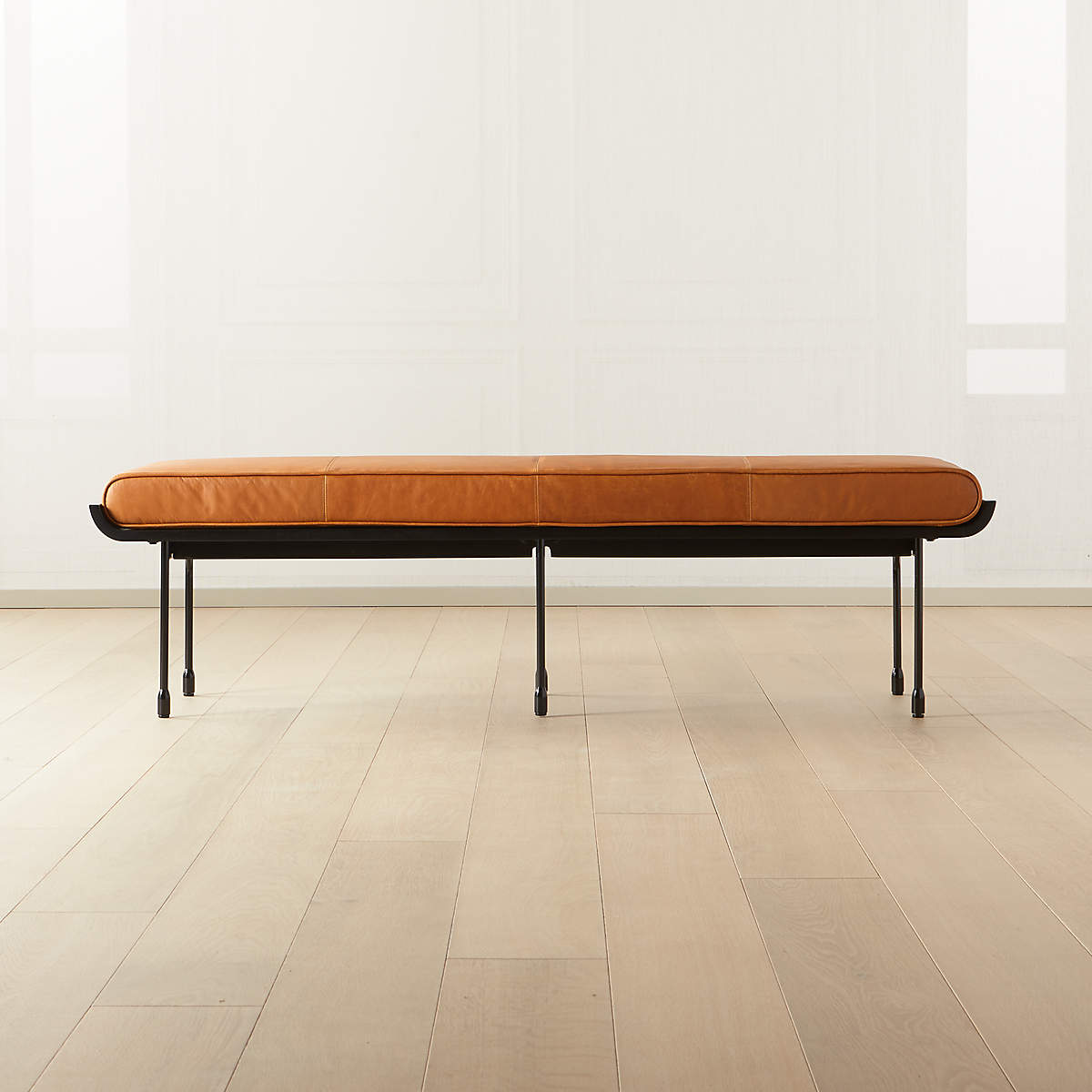 JUNEAU LEATHER AND METAL BENCH thumbnail 2