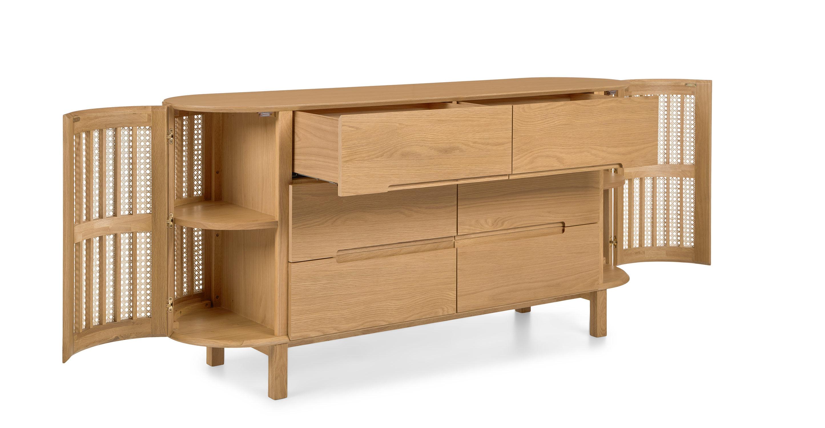 Candra Oak 6-Drawer Double Dresser thumbnail 3