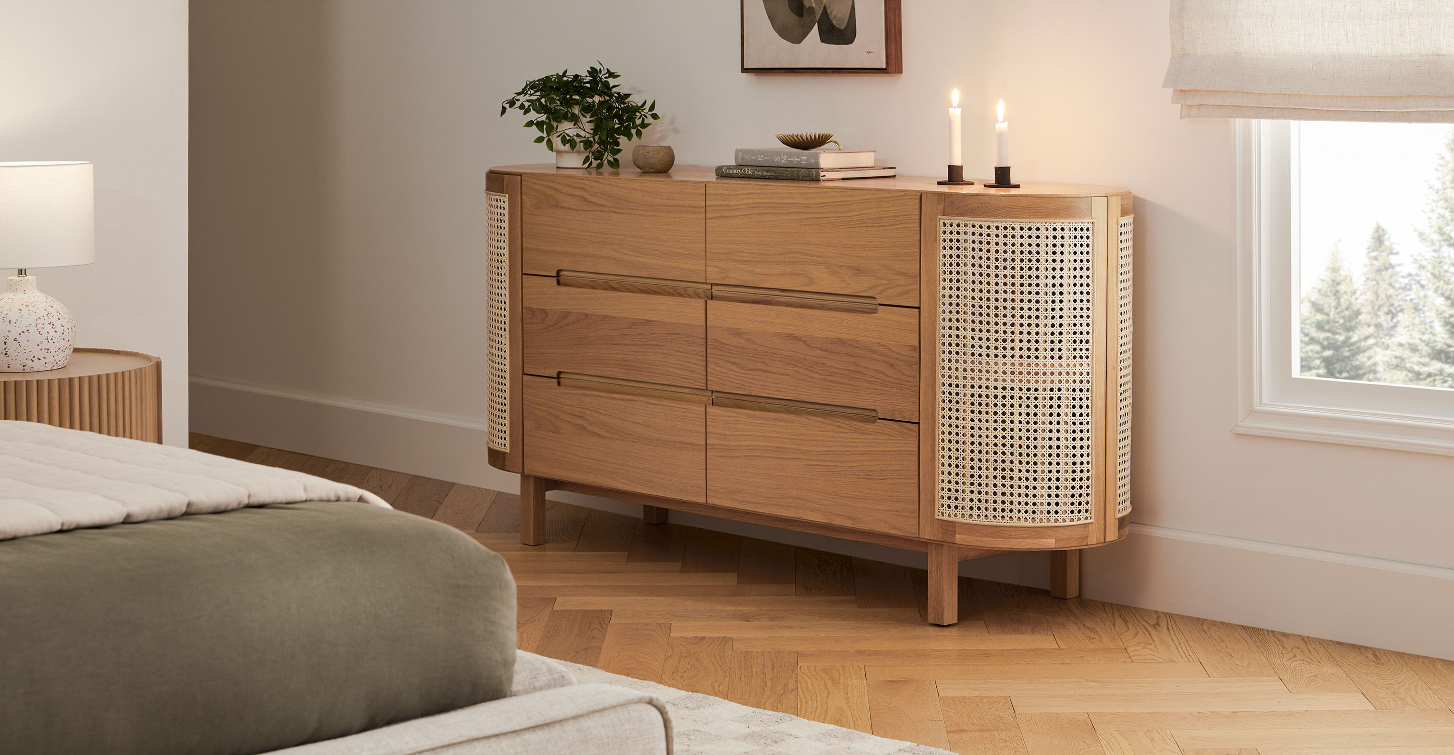 Candra Oak 6-Drawer Double Dresser thumbnail 5