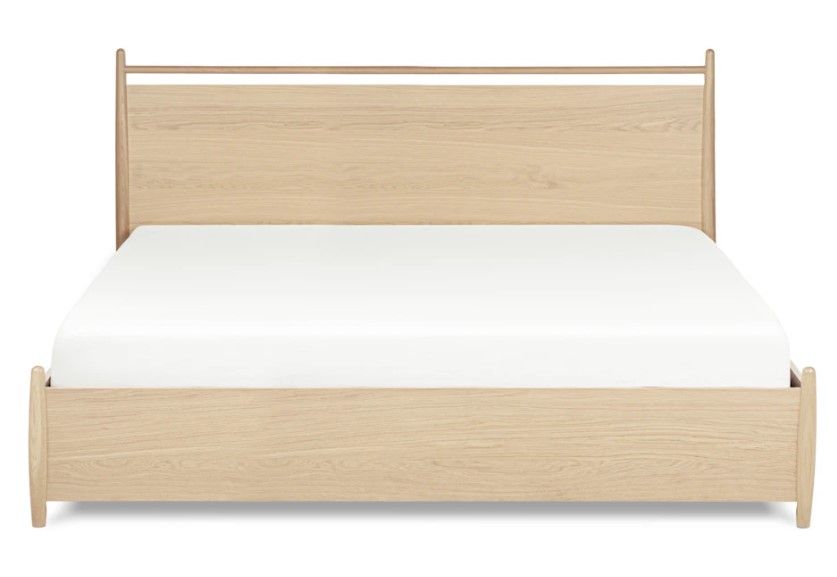 Lenia Panel White Oak King Storage Bed thumbnail 2