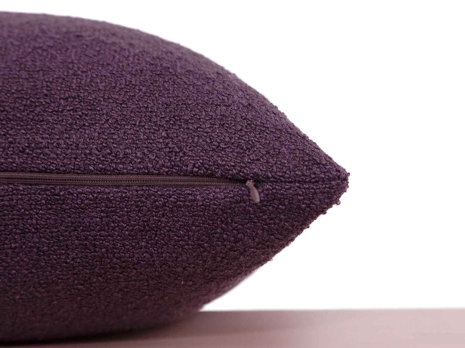 Purple Boucle Pillow Cover-22"x22" thumbnail 3