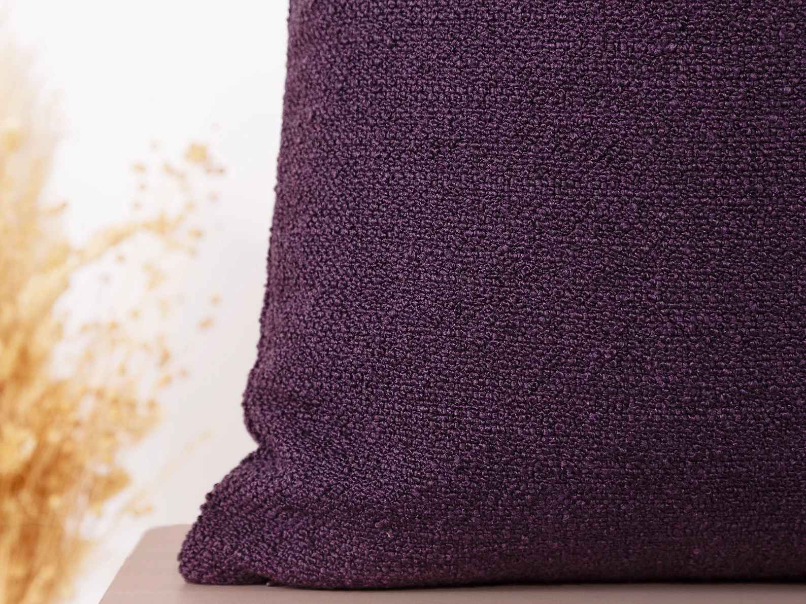 Purple Boucle Pillow Cover-22"x22" thumbnail 4