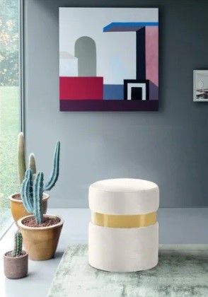 Meridian Furniture Hailey Contemporary OttomanStool thumbnail 2