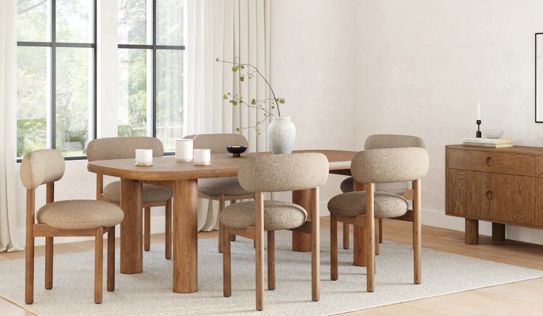 Muhly Smoked Oak Dining Table For 6 thumbnail 2