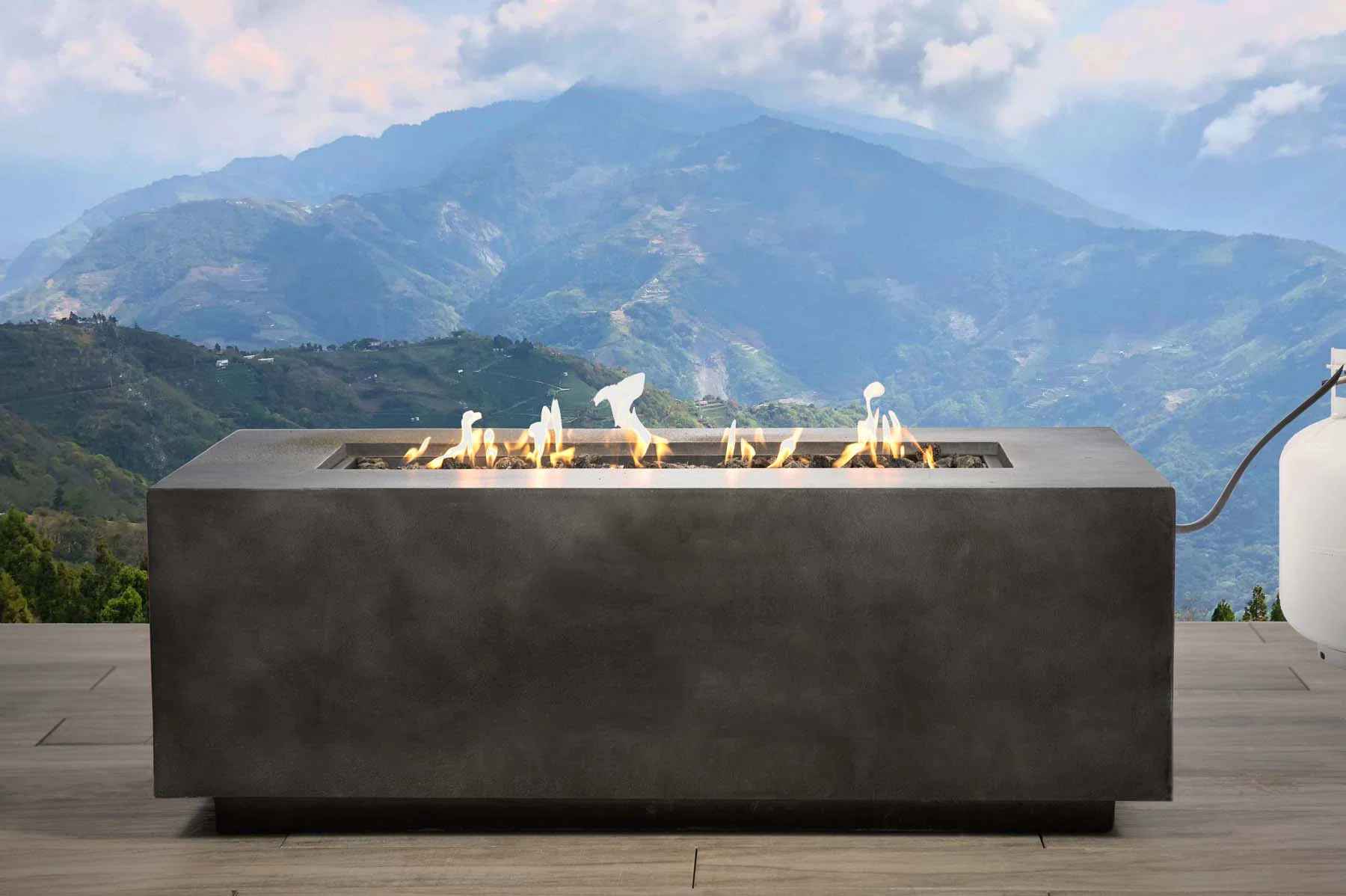 Hasibe Concrete Outdoor Fire Pit Table thumbnail 2