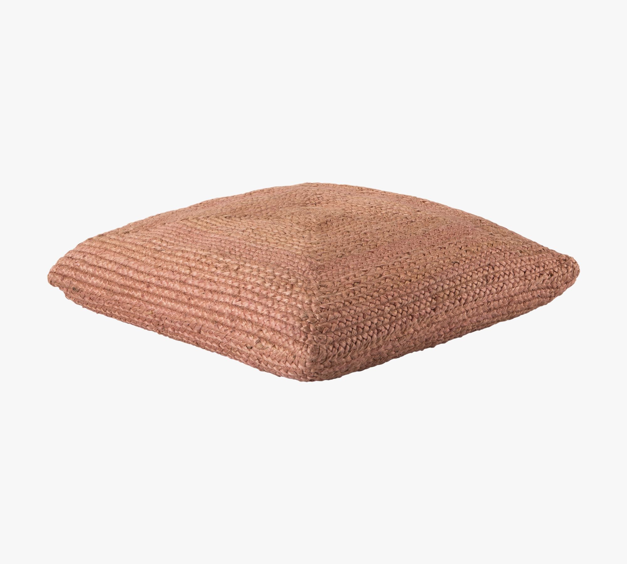 Hand Braided Jute Floor Cushion-28"x28" thumbnail 3